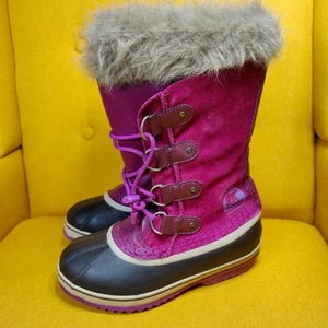 Sorel Joan Of Arctic Winter Snow Boots Fur Lined Purple Women’s 4 Outdoor Hiking - Picture 1 of 10