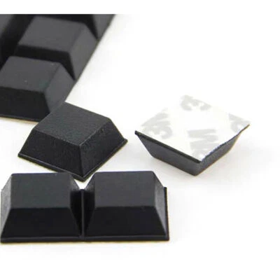 Quadrat/Rund Selbstklebende Gummi-Füße Rutschfest Tisch Stuhl Beine Gummidämpfer - Bild 1 von 4