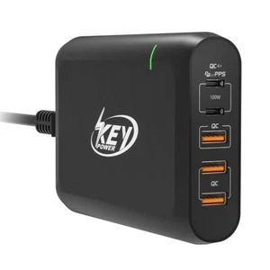 100W 5-Port USB C Charger Power Delivery, Quick Charger Station for MacBook Pro - Picture 1 of 7