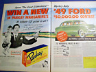 1949 Ford Custom large-magazine 2-pg car ad - Great Gildersleeve Parkay contest
