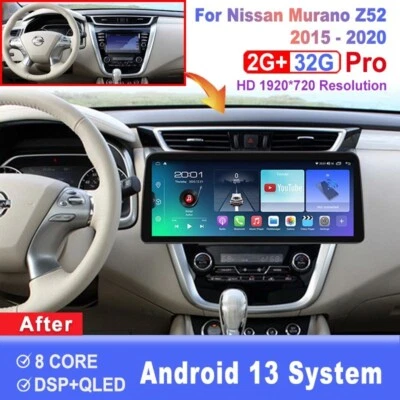 12.3 inch Screen Android Car Radio For Nissan Murano Z52 2015-2020 GPS Head Unit - Image 1 of 4