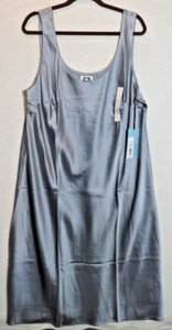 Future Collective Light Blue Sleeveless Satin Evening Gown Women's 1X - Picture 1 of 3