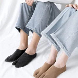 Toe Socks Low Cut Socks Low-Cut Cotton Summer Couple Solid Color Slip Silicone - Picture 1 of 18