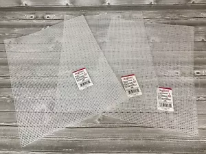 Quick Count Mesh Clear Plastic Canvas 3 Sheets 10.5 x 13.5 " Needlework Crafts - Picture 1 of 1