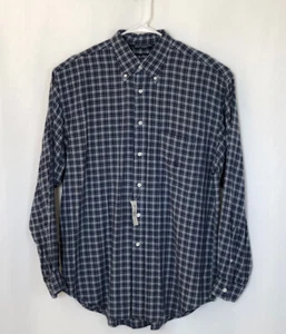 Nautica Mens L Blue White Plaid Long Sleeve Casual Shirt NWT - Picture 1 of 4