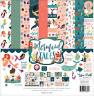 Echo Park Mermaid Tales 12x12 Collection Kit Coral, Greens, shells, bubbles