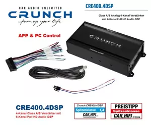 Crunch CRE400.4DSP 4-Kanal DSP Verstärker 6-Kanal Full HD Audio DSP u. Bluetooth - Bild 1 von 17