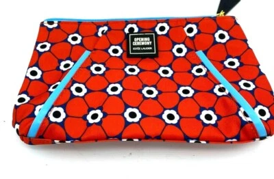 Estee Lauder Opening Ceremony Makeup Travel Bag Floral Red White Blue Cosmetic - Image 1 of 2