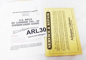 Arlington Ordnance US .30 Carbine Korean Surplus 1989 Manual & Service Card - Picture 1 of 7