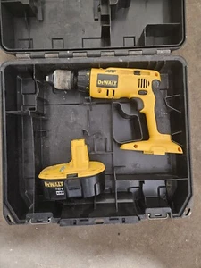 Dewalt Hammer Drill And 18v Battery With Case - Picture 1 of 3