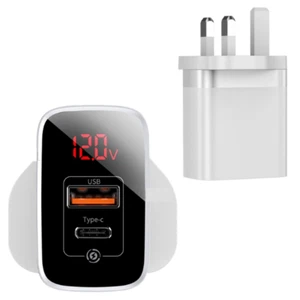 BASEUS FAST CHARGE 18W USB WALL CHARGER ADAPTER 3.0 UNIVERSAL IPHONE - WHITE - Picture 1 of 11