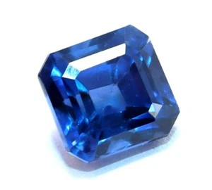 Piedra preciosa suelta corte hexagonal zafiro azul ceilán certificado natural de 6,15 quilates - Imagen 1 de 4