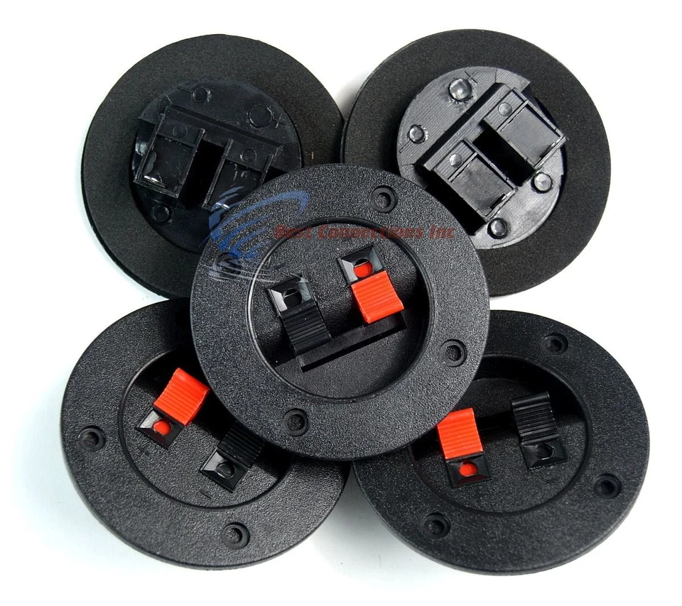 Audiopipe 5 Pack Speaker Box Enclosure Terminal Cups with Spring Connectors - Image 1 of 4