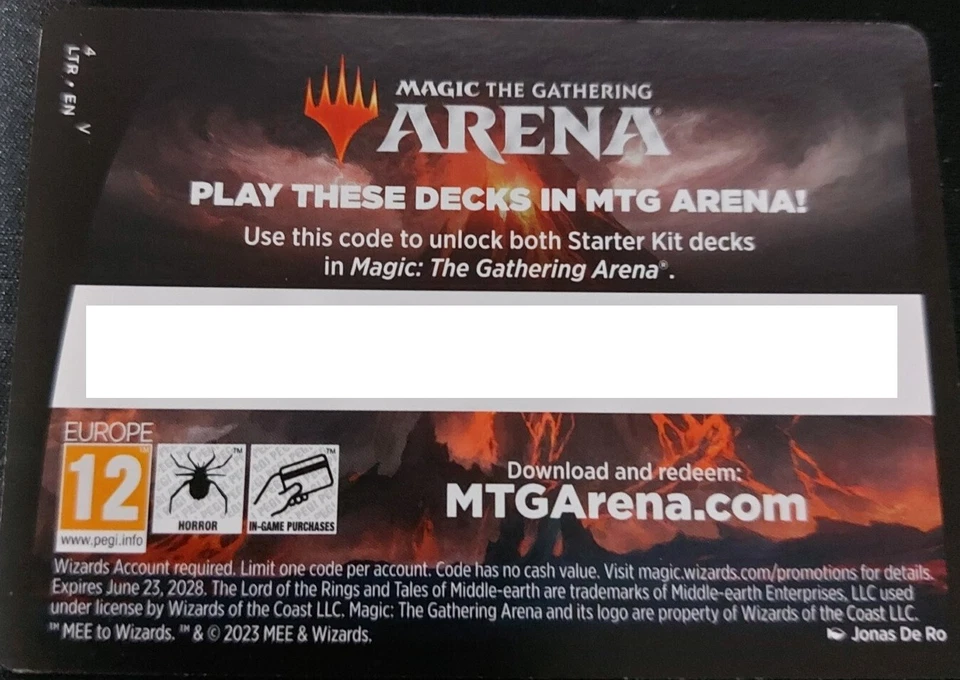 Magic the Gathering MTG - Lord of the Rings LOTR - Starter Kit Decks Arena Code - Image 1 of 1