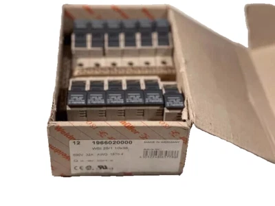 12 PCE/BOX WEIDMULLER 1966020000 - FUSE TERMINAL BLOCK, WSI 25/1 10X38 FREE SHIP - Image 1 of 4