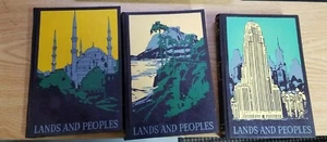 3 Lands And Peoples Encyclopedia 1961 - Middle East, Latin America, NA Vol 3,6,7 - Picture 1 of 3