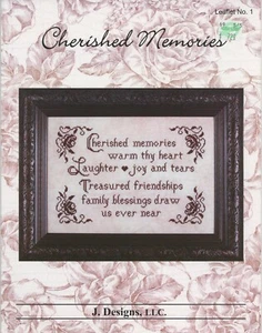 J Designs Cherished Memories Laughter Joy Tears Counted Cross Stitch Pattern - Picture 1 of 1