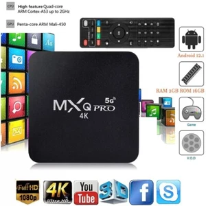 Smart TV BOX 16+256GB Android 11 Quad Core WIFI Netzwerk Media Player 4K HDR - Zdjęcie 1 z 10
