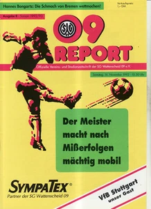 Bl 92/93 Sg Wattenscheid 09 - Vfb Stuttgart - Picture 1 of 1