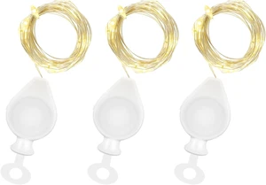 3 X 20 Micro Luci a LED, 2 M, in Filo D'Argento, a Batteria, Luci Decorative per - Foto 1 di 12