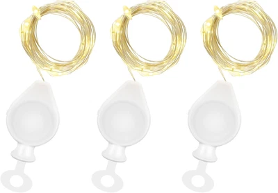 3 X 20 Micro Luci a LED, 2 M, in Filo D'Argento, a Batteria, Luci Decorative per - Immagine 1 di 4