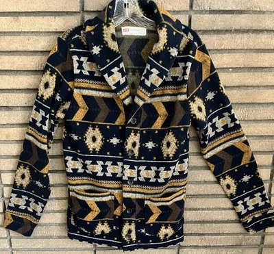 Cárdigan Levi’s Azteca Azul Dorado Y Crema Talla Pequeña Foto 1 de 4