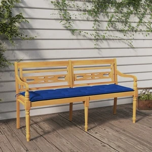 Teak Batavia Ławka ogrodowa z poduszką Drewniana ławka Ławka Wielokrotny wysięgnik vidaXL - Zdjęcie 1 z 80