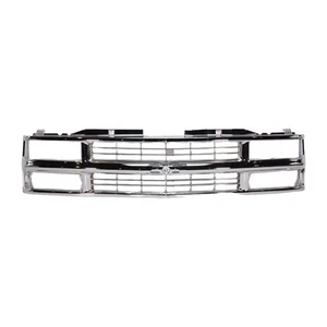Grille Assembly Chrome For 1994-1999 Chevrolet C1500 K1500 1995-1999 Tahoe - Picture 1 of 7