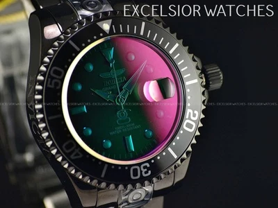 New Invicta Men's 47mm Grand Diver RADAR AUTOMATIC Tinted Crystal Black SS Watch Foto 1 de 4