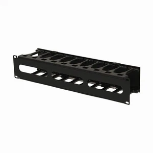 High Density 2U Steel 19" Rack Cable Manager Plastic Snap Hinge fastened Cover - Afbeelding 1 van 3
