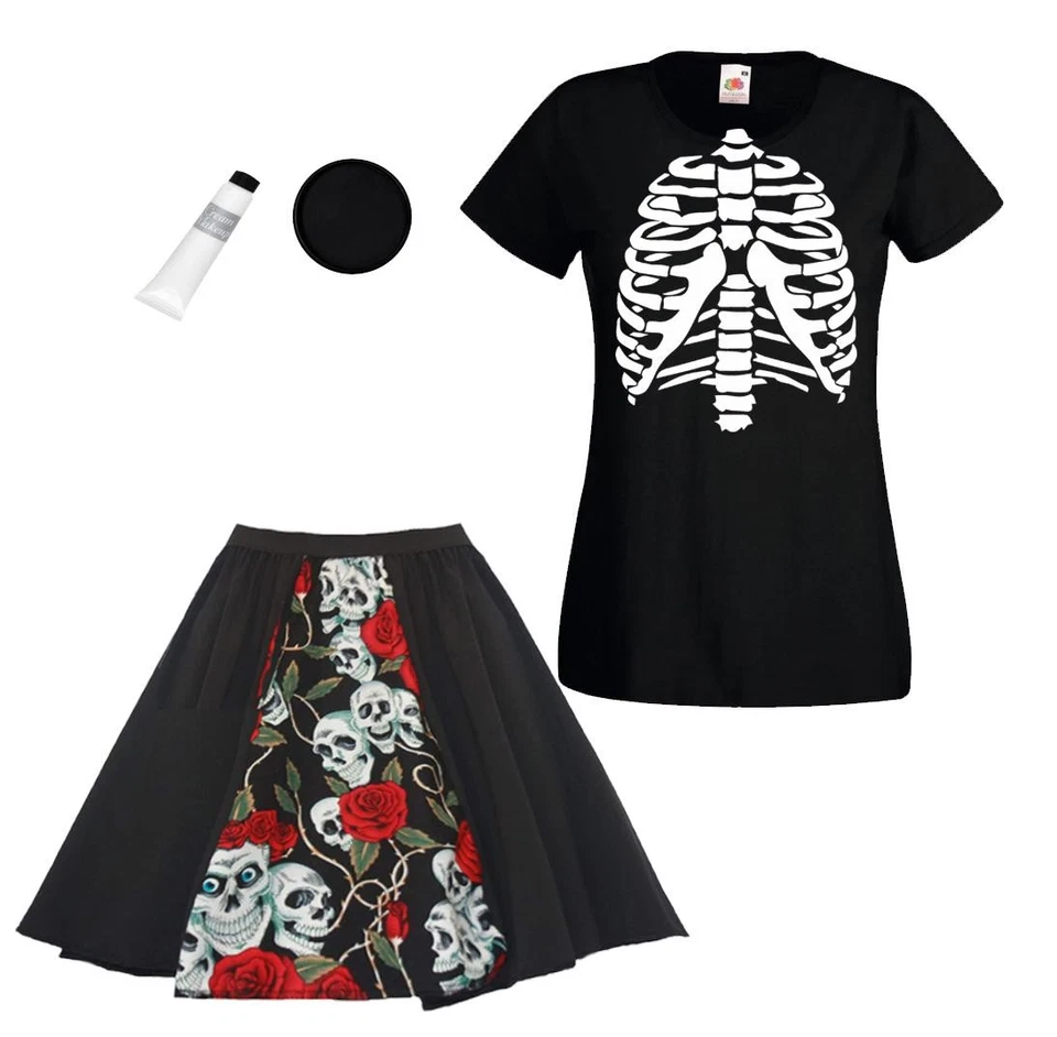 THE DRAGONS DEN FANCY DRESS LTD Mexikanischer Tag der Toten Halloween Kostüm für Erwachsene