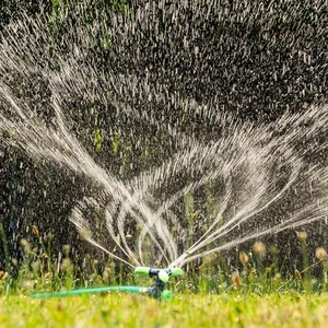 Water Sprinkler for Lawn Sprinklers 360 Degree 2 PACK Sprinkler, Green - Picture 1 of 6
