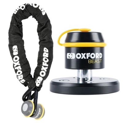 OXFORD Beast 22mm chain x 1.5m and Beast Floor Lock SET - Image 1 of 4