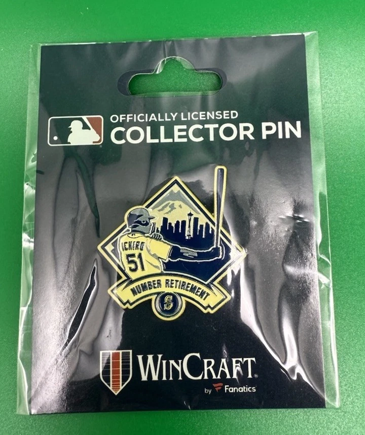 Ichiro Suzuki - Number Retirement Pin (Cream) Seattle Mariners 8/9/25 BRAND NEW - Image 1 of 3