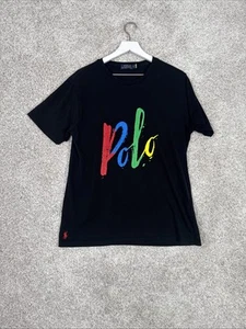 Polo Ralph Lauren bemalte Schrift Logo Hemd Grafik Herren Größe Large - Bild 1 von 10