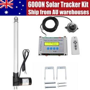 DC12V Single Axis Solar Panel Tracker W/ 6000N 18" Linear Actuator W/ Controller - Picture 1 of 12