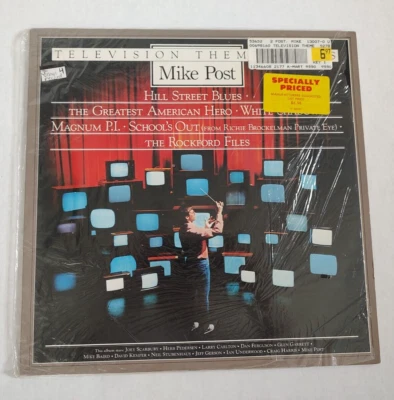 Mike Post телевизионная тема песни LP виниловая пластинка Eletktra 1982 Rockford файлы - Изображение 1 из 4