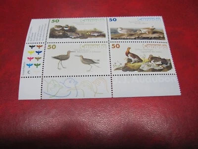 Canada Unitrade# 2095-98 50c JOHN JAMES AUDUBON'S BIRDS-3 LL INSCRIPTION MNH - Image 1 of 2