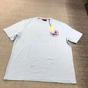 Scotch Soda Shirt Mens 2XL XXL Blue Artwork Pink End Of Summer Spring Tee - Picture 1 of 8