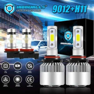 For Fiat 500 2012-2023 Combo 4X LED Headlight + Fog Light Lamp Bulbs Kit 6000K - Foto 1 di 12