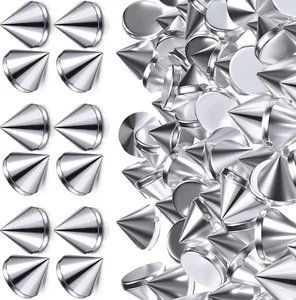 100Pcs Bullet Spike Cone Studs, ABS Flat Back Punk Spikes, Bullet Shaped Rivets - Picture 1 of 6