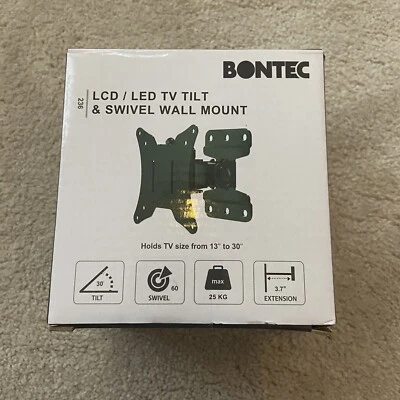 Bontec TV Tilt And Swivel Wall Mount Bracket 236 13 To 30 Inch Black - Image 1 of 4