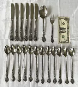 MCM MSI Versailles Art Nouveau Floral Stainless Steel Flatware Lot 20 Pieces - Picture 1 of 7