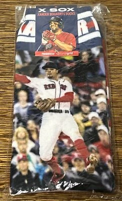 Xander Bogaerts Adult Socks Boston Red Sox Promo Giveaway - New In Package! - Image 1 of 4