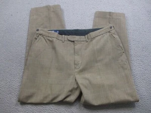 VTG Polo Ralph Lauren Pants Mens 38x32 Beige Houndstooth Straight Dress Trousers - Picture 1 of 14