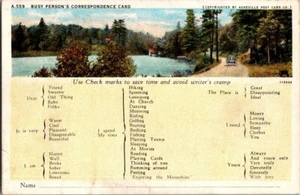 AK Busy Person's Correspondenz Card White Border ca 1915-1930 - Bild 1 von 2