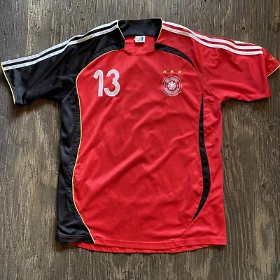 Camiseta réplica futebol 2006 Alemanha fora Michael Ballack #13 masculina L Copa do Mundo - Imagem 1 de 4