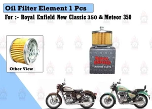 Royal Enfield Engine "Oil Filter 1 Pcs For Meteor 350 & New Classic 350 Reborn" - Picture 1 of 6