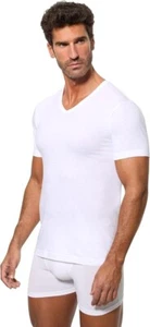 ABANDERADO A0508 Adults Short Sleeves V Neck Comfort T-Shirt. Small(UK). White - Picture 1 of 7