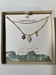 Inspired By You Necklace Semi Precious Stones Set To Brass - Picture 1 of 11
